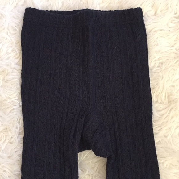 NWOT Navy Knit Footless Tights - Picture 3 of 5